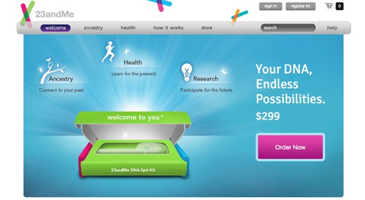 23andMe genetic testing kit