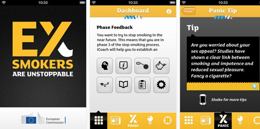 EC iCoach iPhone quit smoking app
