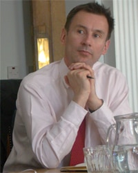 Jeremy Hunt Health Secretary