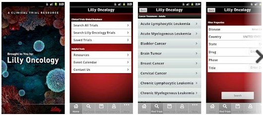 Lilly cancer trials Android app