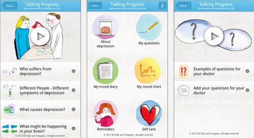 Lilly Talking Progress depression iPhone Android app