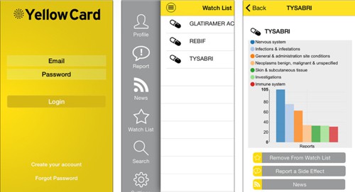 MHRA Yellow Card Scheme iPhone app
