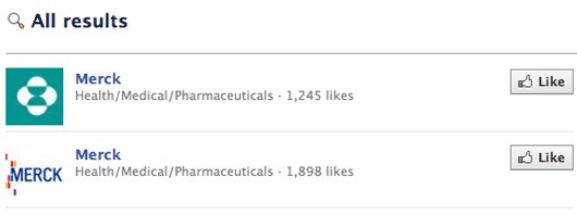Merck KGaA Co Facebook pages