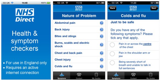 NHS Direct mobile health app
