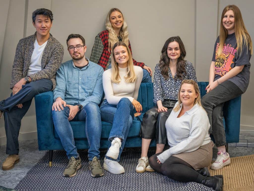 Create Health's latest recruits gathered in the agency's Bristol studio