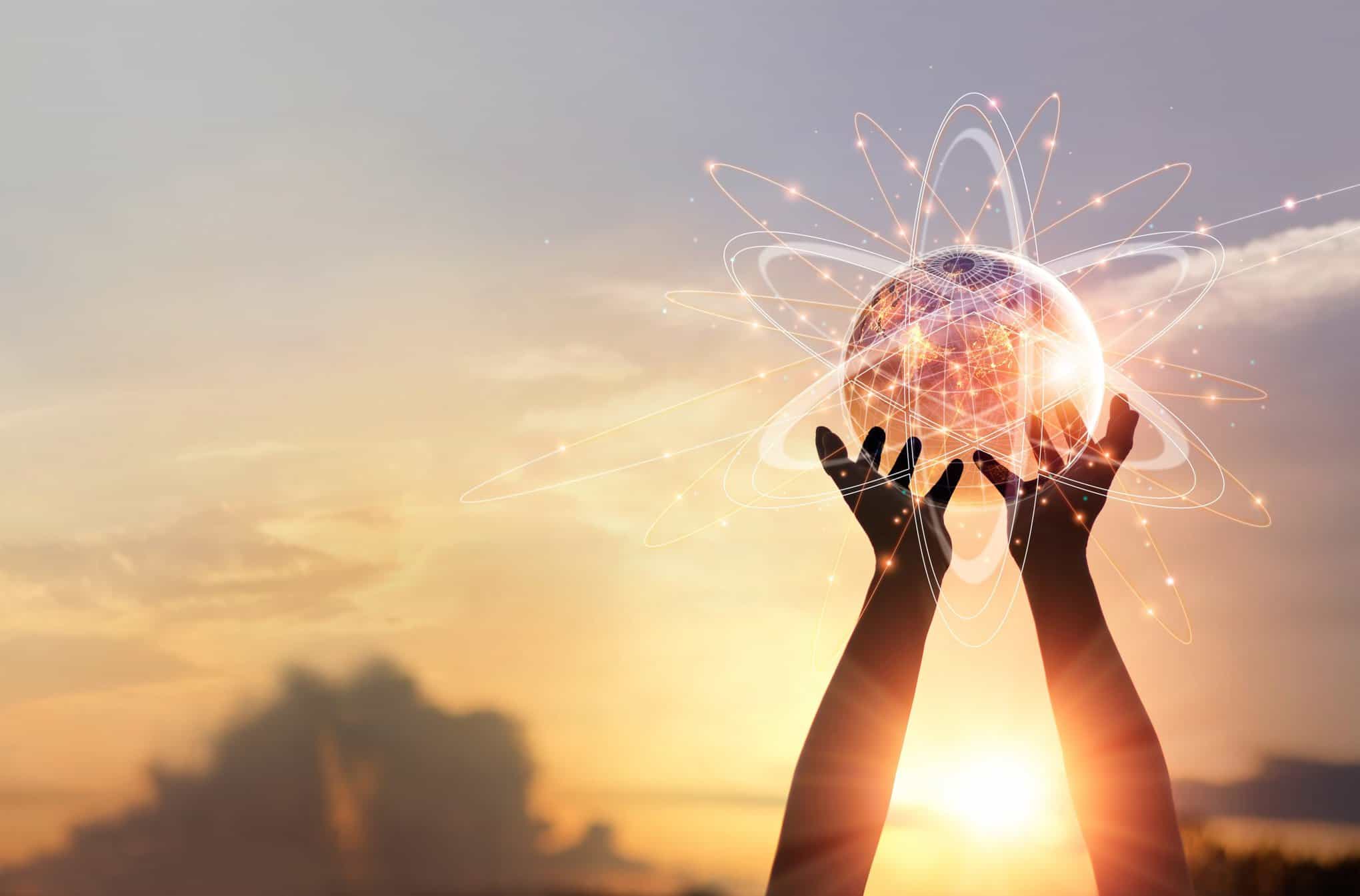 A new age of innovation in healthcare Holding up a globe