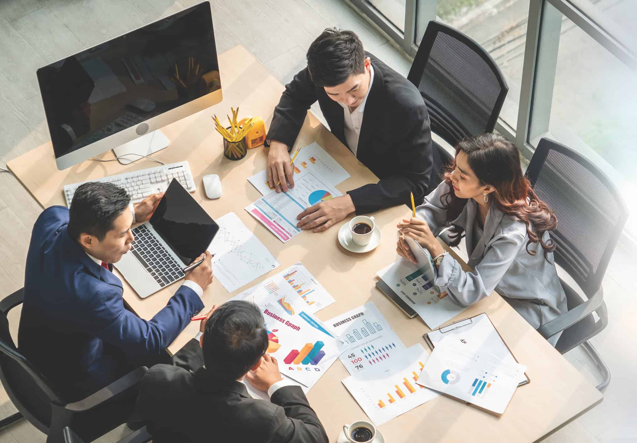 Adaptive innovation Work colleagues having a meeting