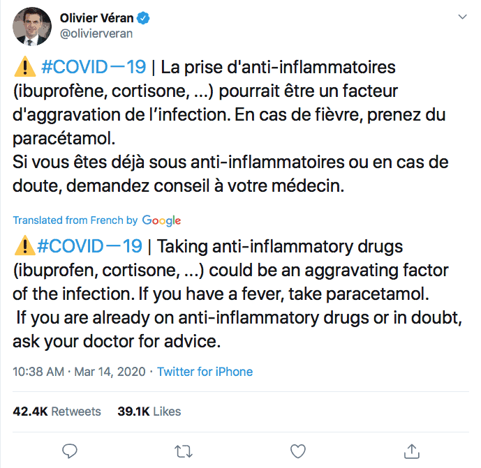 Olivier Veran tweet