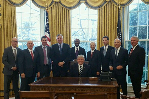 President Trump and pharma executives