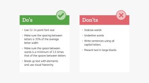 Do and Don't checklist