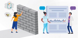 A patient, acknowledging the wall that blocks them from their medical questions